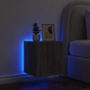  Vegghengt TV-benk med LED grå sonoma 40,5x35x40 cm 837256