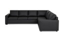 Crazy 5 seters Vendbar L formet Large Hjørnesofa i Kunstlær   Svart