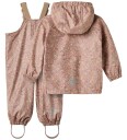 Wheat Regntøy m. Seler   PU   Charlie   Portabella blomster   Wheat   1 år (80)   Regntøy Beige Brun Rosa