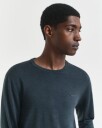 Gant Genser i ekstra fin merinoull med rund hals TARTAN GREEN S