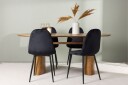 Isolde Matgruppe 180 cm Oval med 4 Polar Stoler - Sort