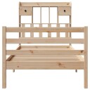  Seng med bokhylle uten madrass 90x190 cm heltre furu 8721158607119