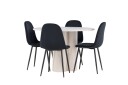 Olivia Spisegruppe 110 cm Rund med 4 Polar stoler   Beige/Svart