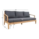 Sofa HOME4YOU Maldive 3 seter   Brun