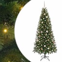  Kunstig juletre med 300 LED med stativ grønn 210 cm PE og PVC