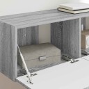  TV Veggskap 2 pcs Grå Sonoma 60 x 31 x 29.5 cm Konstruert tre