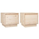 vidaXL Nattbord 2 stk 35x34x32 cm heltre furu