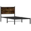  Sengeramme i metall uten madrass røkt eik 75x190 cm 8721102952449