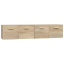 vidaXL Veggskap 2 stk sonoma eik 80x35x36,5 cm konstruert tre