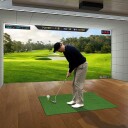 3 i 1 golf tee matte med kunstgress 2 golf tees 2 justeringsstaker og 6 forhåndsborede tee hull 152 x 92 cm 27 mm