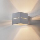 SOLLUX LIGHTING Vegglampe Top up/down grå lampekropp