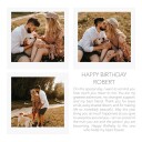 Minimalistic Happy Birthday Personal Plakat Plakat / 40x40cm