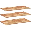 vidaXL Flytende hyller 3 stk 80x40x2 cm oljebehandlet heltre akasie