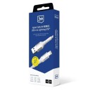 3Mk Hyper Kabel N-Series USB A til Lightning 2m Hvit 5V/2,4A