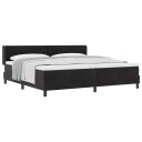  Box Spring Seng med Madrass Svart 200x200 cm Fløyel