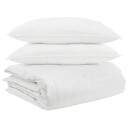 Vidaxl Dyne med pute 3 pcs Hvit Dun