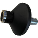 Roth rett nippel, med dekkskive, 1/2" x 3/4" utv.gjenge, Sort