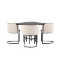 Venture Home Spisegruppe Venture Home Copenhagen Ø 115 cm med 4 Simrishamn Stoler GR23224
