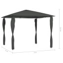 vidaXL Paviljong med stolpetrekk 3x3x2,6 m antrasitt 160 g/m²