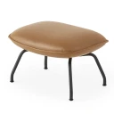 Muuto Doze Ottoman Tube Base   Refine Leather Cognac Anthracite Black