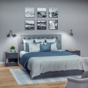 Nattbordsett med 2 stk. antrasitt 41x39x28cm