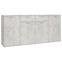 vidaXL Skjenk betonggrå 160x36x75 cm sponplate