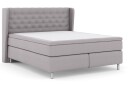 Select No 6 Komplett Sengepakke 180x200 Fast Memory/Pocket   Lysegrå/Metallben