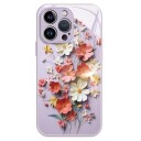 iPhone 15 Pro Hybrid-deksel med blomsterbukett Lilla