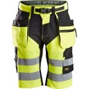 Snickers Workwear 6933 FlexiWork Arbeidsshorts varsel, gul C58