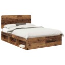  Sengestamme med hodegjerde Gammelt tre 150 x 200 cm Massiv furu