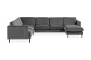 Teodin Hjørnesofa med Divan Høyre FløyeLysegrå