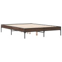  Sengeramme brun eik 135x190 cm konstruert tre og metall 8721012985711