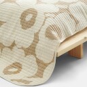 Marimekko Unikko Sengeteppe 260x260 cm Off white/Lin
