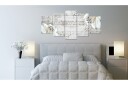 Bilde White Lilies On Wood 200x100 Artgeist sp. z o. o.