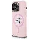 Karl Lagerfeld MagSafe Silikon Deksler for iPhone 14 Pro Max - Rosa