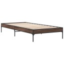  Sengeramme brun eik 100x200 cm konstruert tre og metall 8721012985568