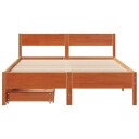  Sengeramme uten madrass brun 150x200 cm heltre furu 8721102941375