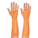 Boland Party Partners 80-talls UV fingerløse nettinghansker lange neonoransje One size 02995