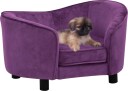 Vidaxl Hundesofa Burgunder 69X49X40 cm Plysj