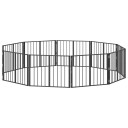 Vidaxl Hundeluke 10 Stk. Svart 80 X 60 cm Galvanisert Stål