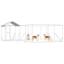Vidaxl Utendørs Hundekennel Sølv 6X6X2.5 M Galvanisert Stål