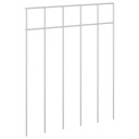 vidaXL Hagegjerdepanel 12 stk. 25 x 30 cm Galvanisert stål Sølv