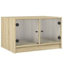  Salongbord med glassdører sonoma eik 68x50x42 cm 8721012213166