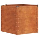 vidaXL Plantekasse grå 129x129x77 cm cortenstål
