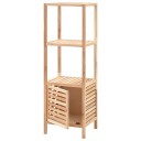 vidaXL Oppbevaringshylle for bad heltre valnøtt 39,5x35,5x123 cm