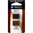 Aquafine Aquarelle Half pan Duo Vandyke Brown Hue/Raw Umber
