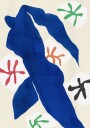 Abstract Blue Figure Poster Plakat / 40x50cm