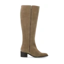 Bianco Biacarol Chelsea Knee High Boot Oily Suede   Beige   37