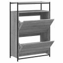  Skohylle grå sonoma 75x34x112 cm konstruert tre 8721012382732