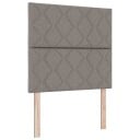  Box Spring Seng med Madrass & LED Taupe 90x200 cm Stoff